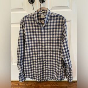 J Crew Blue Plaid Button Down in Medium